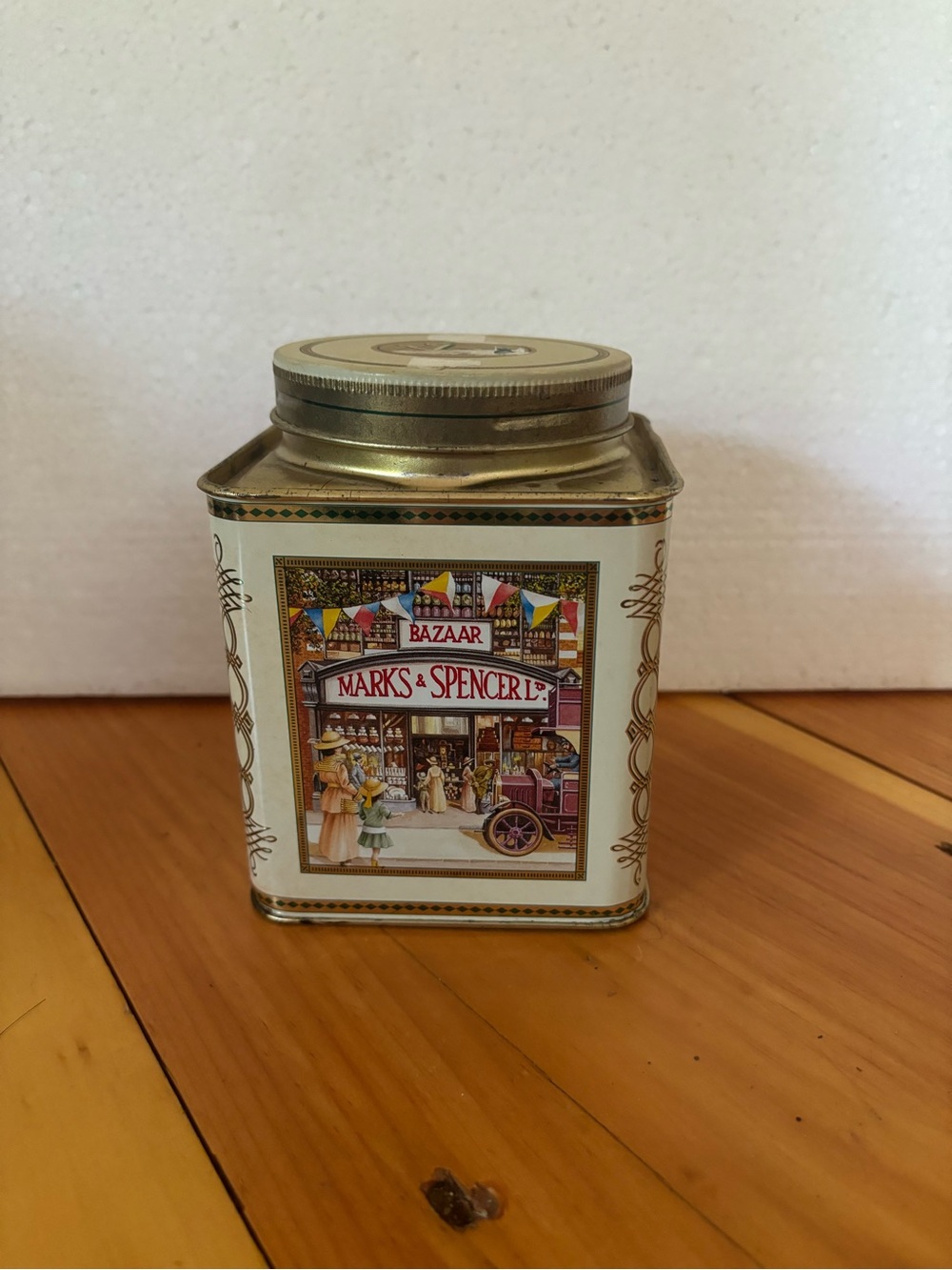 Vintage St. Michael Marks & Spencer Penny Bazaar Tin